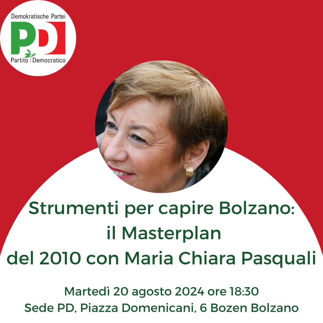 Strumenti per capire Bolzano: il Masterplan del 2010 con Maria Chiara Pasquali, [evento rimandato]